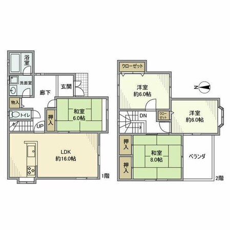 妙見坂戸建の物件間取画像